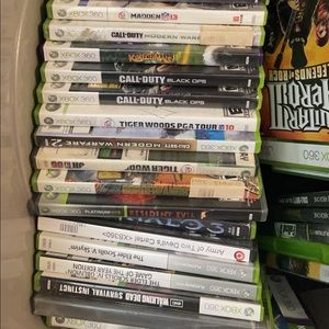 bin full of old xbox games